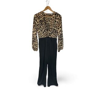 G2- Dress Day Women’s large Leopard Print and Black Jumpsuit